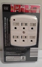 ELECTRICAL WORK ZONE 6-OUTLET SURGE PROTECTOR CUBE NEW SEALED College Dorms 