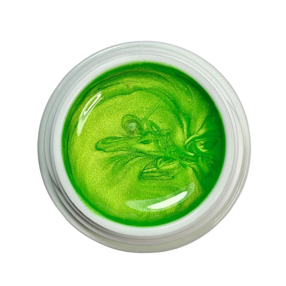 Exklusives UV Farbgel Poison Green Gold 5ml Gel Nr.67 Neon Grün Fullcover - Bild 4 von 4