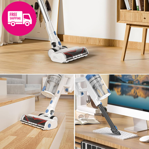 Cordless Vacuum Cleaner 38KPA Suction Lightweight Stick 55-Minute Runtime LED - Picture 7 of 12