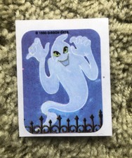 Ghost Halloween sticker, unused loose Sticker, 1990, Halloween