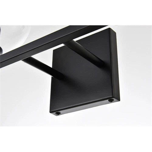 Living District Foster 4-Light Iron & Glass Bath Sconce in Black/Clear - Picture 6 of 6