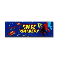 Space Invaders Premium Arcade Marquee For Restoration Backlit Sign