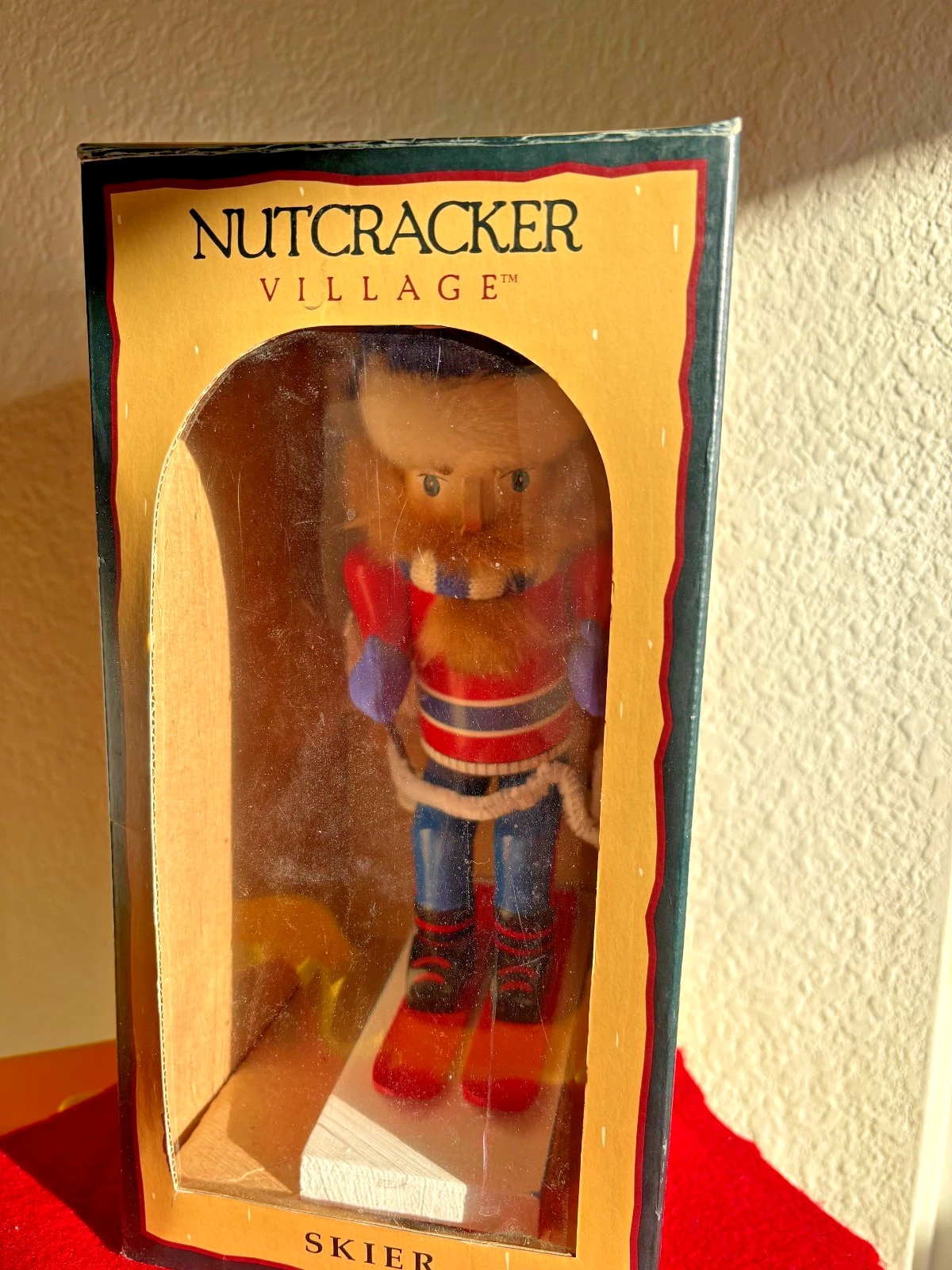 Vintage 10th Anniversary Special Edition Nutcracker Village Skier 10 inch 1999