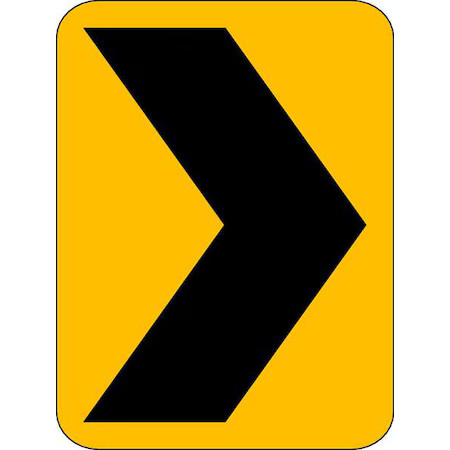 Lyle W1-8-18Ha Chevron Symbol Traffic Sign, 24 In H, 18 In W, Aluminum,