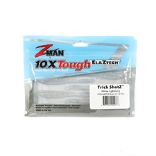 Zman Soft Käder Trick ShotZ 3.5 Inch 6/Pack White Lightning (2076)