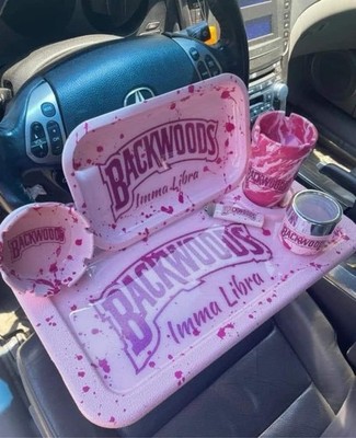 Pink Imma Libra Rolling Tray Set w/ Ash Tray & Stash Jar