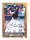2026 Bowman Konnor Griffin Chrome True Orange ON CARD Auto# 1/25 #CPA-KG-Clean!