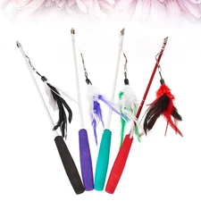Cat Teaser Retract Fishing Rod Cat Teaser cat teasing stick pet supplies