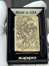 5 Sides Gold Four Hoursemen Of The Apocalypse Lighter In A New Box