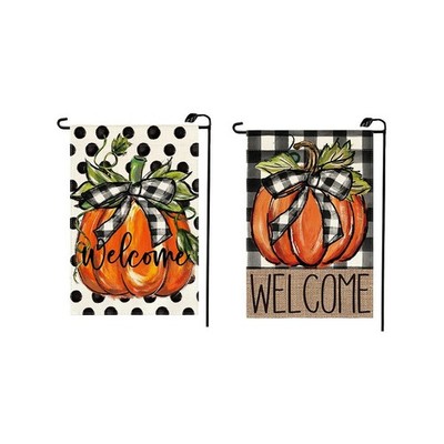 Doppelseitige Herbst Kürbis Garten Flagge für Herbst Outdoor Dekoration 30x45cm