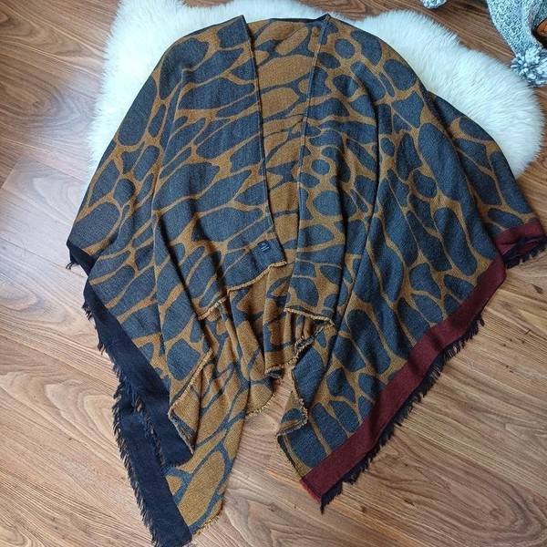 Women Paolo Sabatini Poncho Grey One Size