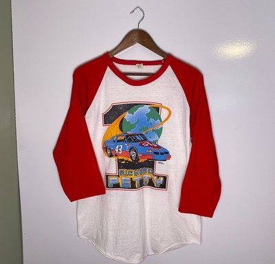 Vtg 80s Richard Petty Last American Hero NASCAR Raglan Racing T-Shirt Size XL