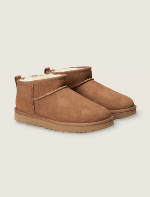 UGG Ultra Mini Chestnut Women s Boots Size 8 Genuine Suede Sheepskin