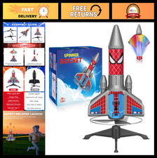 Electric Rocket Launcher for Kids - 200ft Flight, Safe Parachute, Outdoor Toy, A
