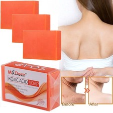 3Pcs Kojic Acid Soap Dark Spot Whitening Turmeric Soap Skin Bleaching Lightening