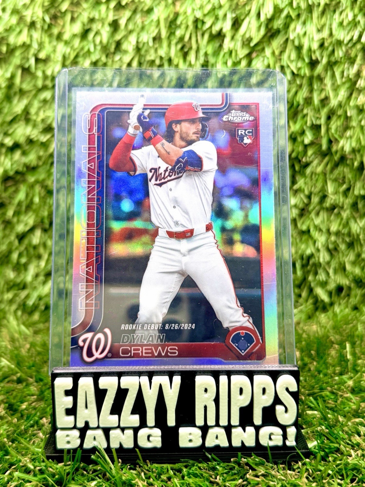 2025 Topps Chrome Update Dylan Crews RC Refractor Rookie #USC190 Nationals