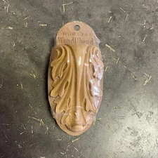 WoodUbend WUB1361 Acanthus Leaf Rosette Applique Unpainted Flexible Moulding