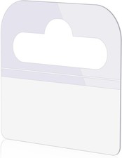 300Pcs Clear Sticky Hanging Tabs, Slot Hole Self Adhesive Hang Tags, Label Hook