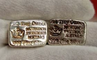 (2) 1 oz .999 Silver Monarch Poured Silver Bars.