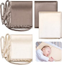 Hosuly 2 Pcs Satin Bassinet Sheet Baby Hair Soft Silk Feeling Sheet Baby Bassin