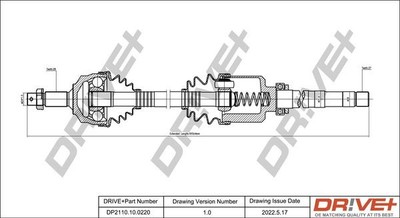 Dr!Ve+ Antriebswelle für Fiat Peugeot Citroen Scudo Pritsche 2007-2016