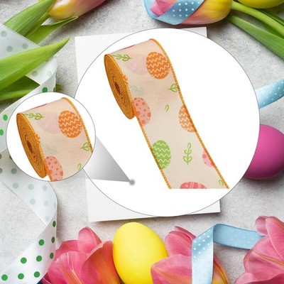 2-6er Pack Ostern Drahtkante Band Wickelband Rolle für Home Party