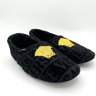 Versace Monogram Medusa Motif Slippers Unisex Men's 6 / Women's 7.5