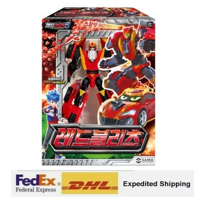 Metal Cardbot S RED BLITZ Redblitz Transforming Robot Car Toy+