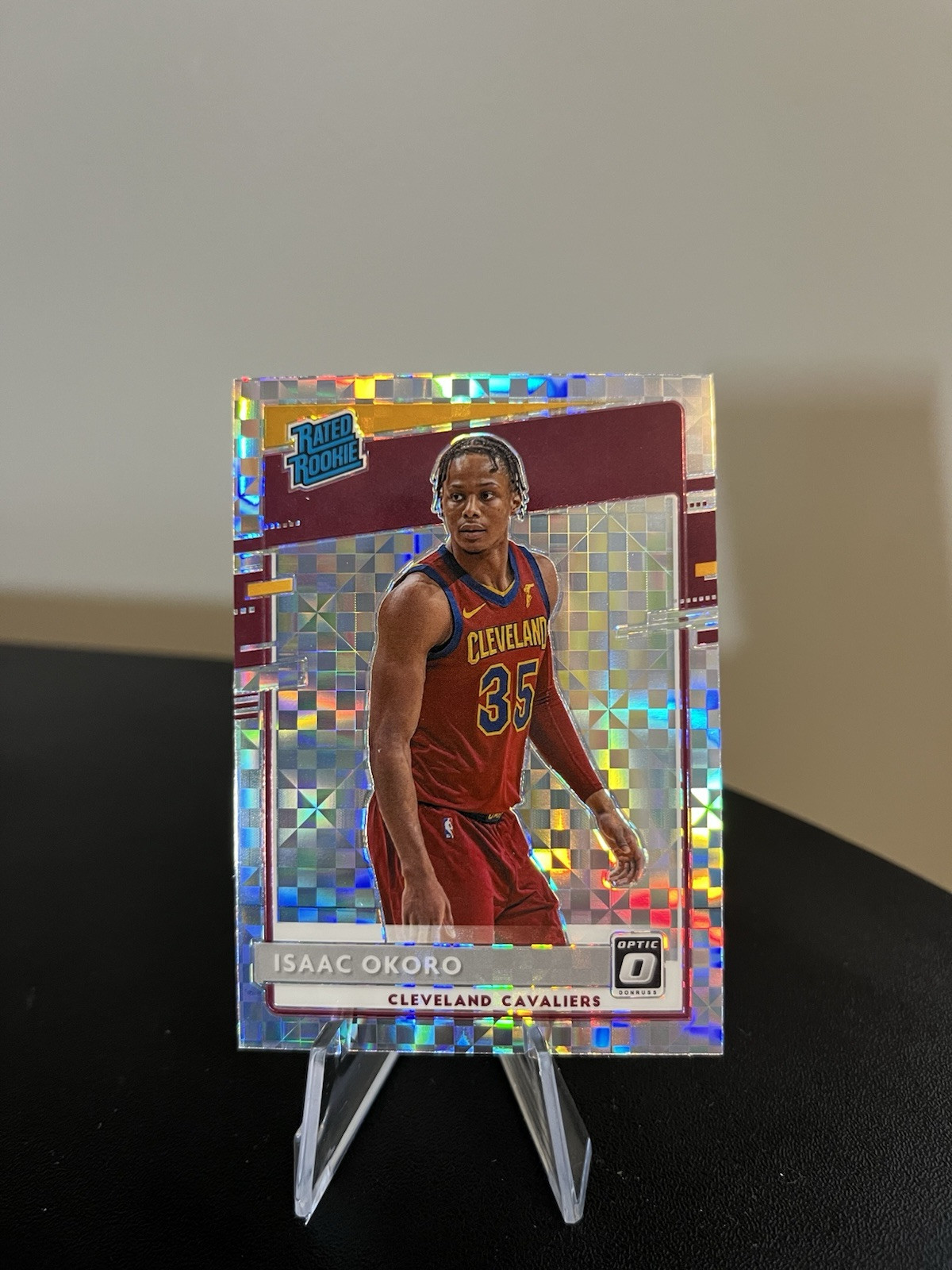 2020-21 Panini Donruss Optic - Rated Rookie Checkerboard Prizm #155 Isaac Okoro