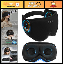 Bluetooth Sleep Mask with Headphones, 3D Blackout Eye Mask for Side Sleepers, So