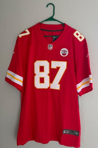 NEW Kansas City Chiefs Travis Kelce 87 Red Jersey ADULT Mens XXL NFL Nike AFC