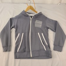 Jordan Youth Full-Zip Hoodie Gray/White Size L 16/18   Jumpman Zip  Embroider