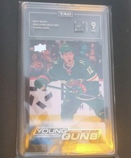 Graded TAG 9 2022-23 Upper Deck Young Guns Matt Boldy #201 (RC) Wild
