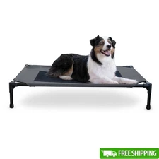 Elevated Dog Bed Portable Raised Cot Airflow Durable Indoor Outdoor Sleeping New