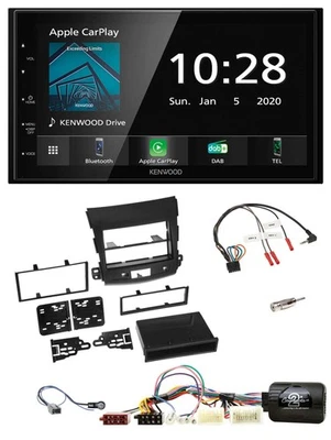 Kenwood Bluetooth Lenkrad DAB USB 2DIN Autoradio für Mitsubishi Outlander 2007-2 - Bild 1 von 4