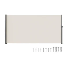 VEVOR Retractable Side Awning 71''x 138'' Patio Screen Fence Divider Fencing