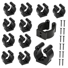 12 PCS Fishing Rod Clips Billiards Cue Clip Holders Pool Cue Holder Clamps