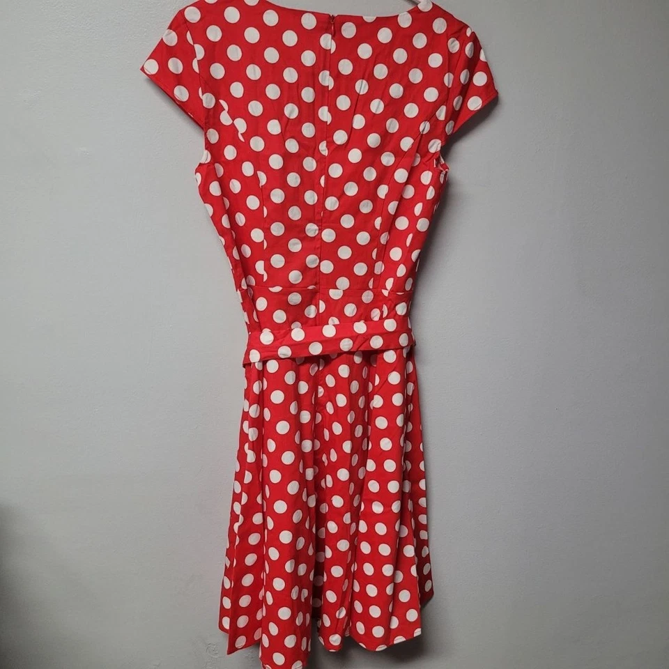 Dressy Star Red Polkadot Minnie Mouse Lucille Ball Lucy Costume Womens Large Tie - Image 4 of 4