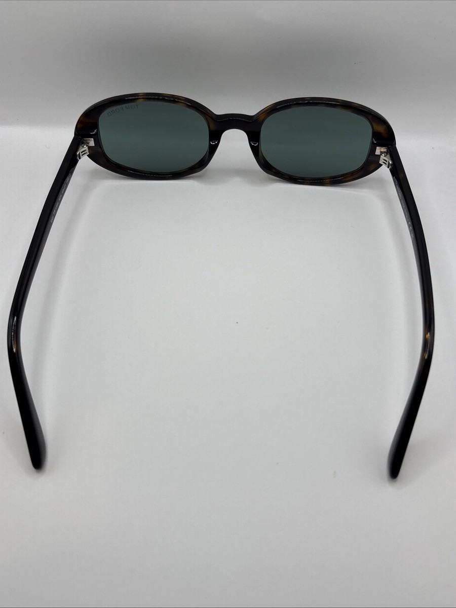 Tom Ford FT1364 IGGY 52N Dark Havana/Green Oval Sunglasses