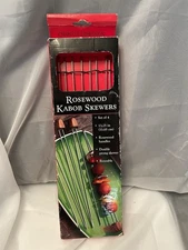 Rosewood Kabob Skewers Set Of 4 Double Prong Skewer Reusable