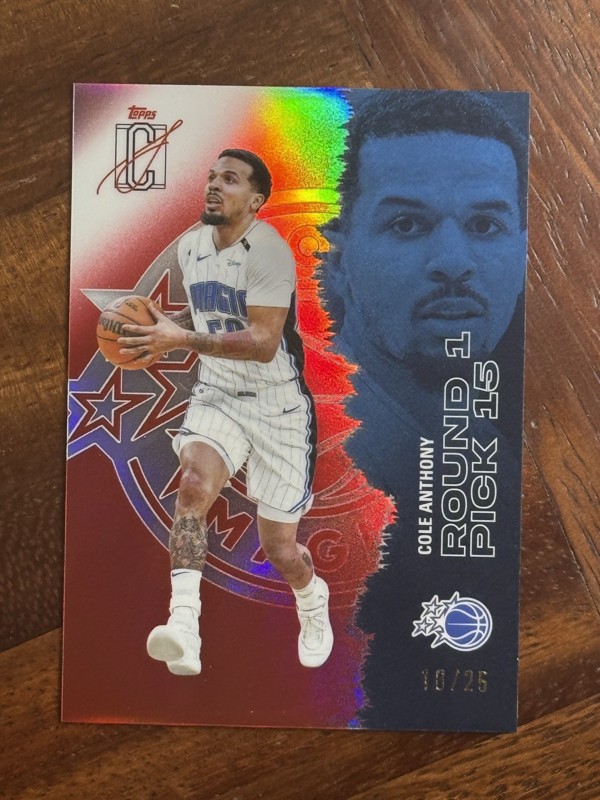 2025-26 Topps Signature Class - Cole Anthony #32 Chrome Red /25 - ORLANDO MAGIC