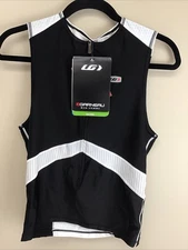 NEW Louis Garneau Delfino Men's XL Full Zip Cycling Biking Vest Black White
