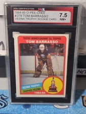 84-85 O-Pee-Chee Tom Barrasso Vezina Trophy Rookie KSA 7.5 🚨🚨🚨 Buffalo Sabres