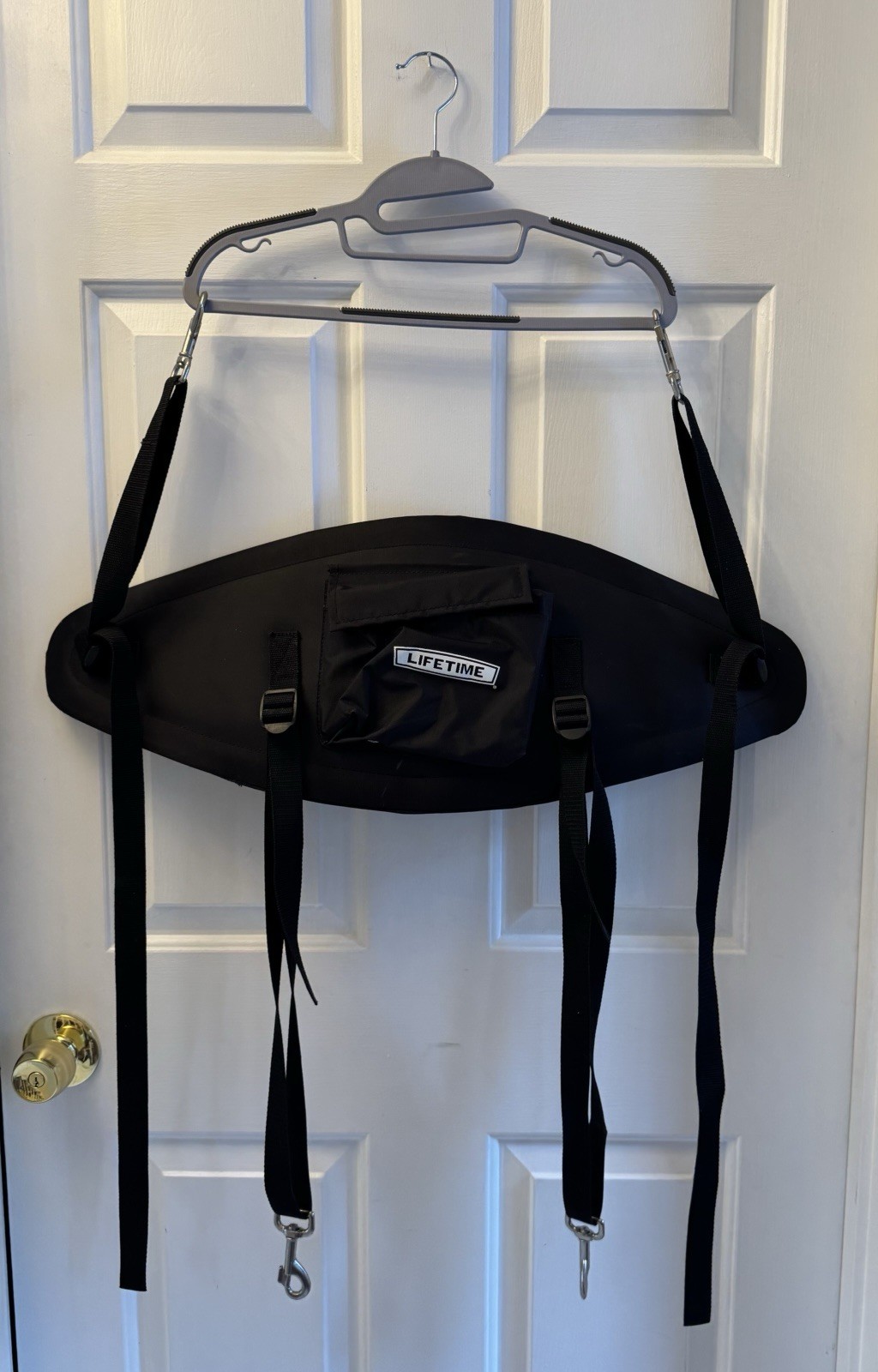 Canoe Padded Seat Backrest Support Black W/ Adjustable Strap