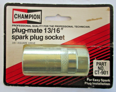#ad CHAMPION PLUG MATE 3 16” SPARK PLUG SOCKET ⅜quot; DRIVE 6 PT. # CT 901 USA A19 $20.00