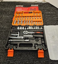 1/4in Drive Socket Ratchet Wrench Combo CR‑V Auto Repairing Tool Drive Chrome