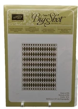 Stampin Up Sizzix Big Shot Embossing Folder ARGYLE 127750 Stamping No Sleeve