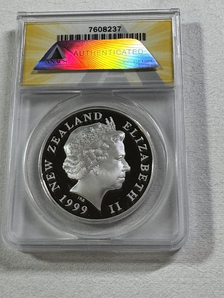 Moneda de prueba de plata de $5 de Nueva Zelanda 1999 Morepork Owl graduada PR 69 DCAM por ANACS Foto 4 de 4