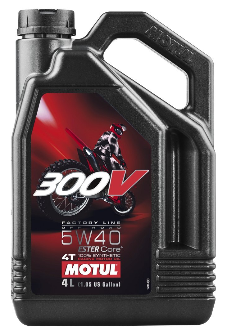 Huile Motul 300V 4T FL Off Road 5W40 4L évite la surchauffe moto
