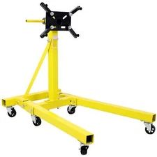 Folding Engine Stand 2000LB Capacity Motor Hoist 360° Adjust Mounting Head Dolly